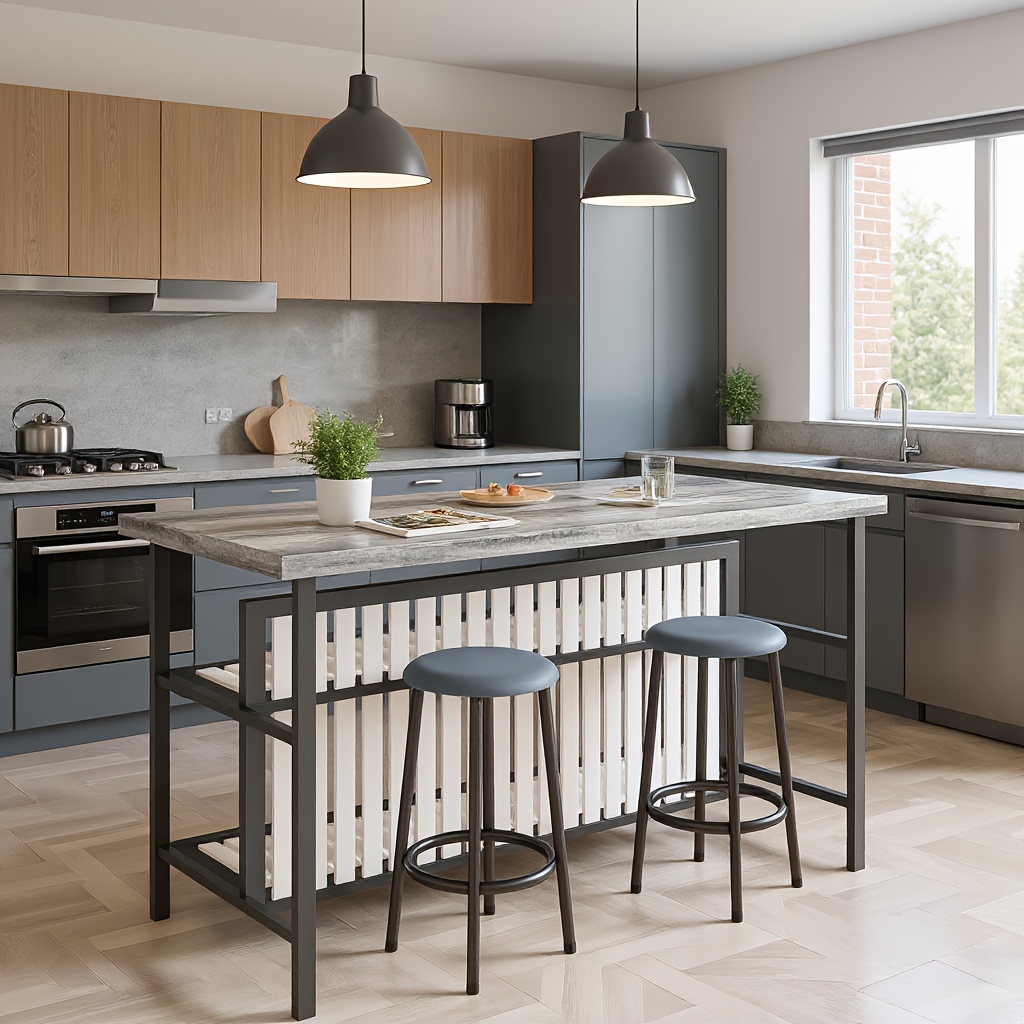 3pcs kitchen island set with 2 bar stools modern contemporary style dining room table and chair set with 2 tier storage shelves counter height bar table set for 2 3  kitchen table set with 2 chairs for kitchen dining room restaurant