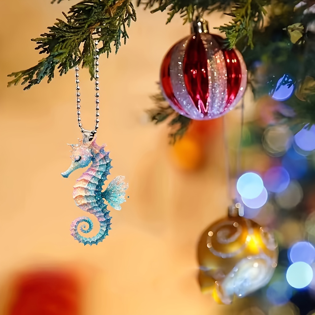 

Acrylic Christmas Ornament, Sparkling Crystal-like Hanging Decoration For