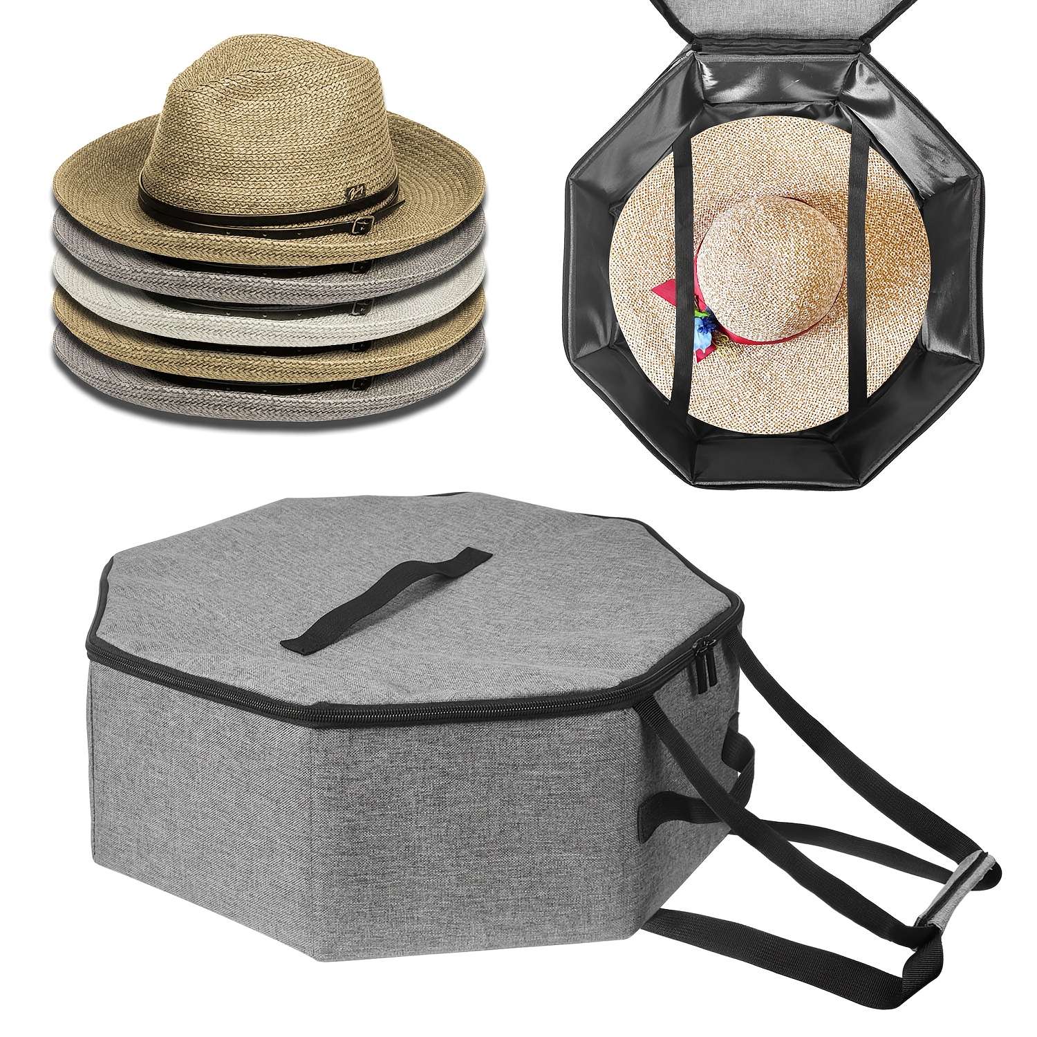 Boîte à chapeaux - Boîte de rangement pour chapeaux - Boîtes à chapeaux rondes - 42