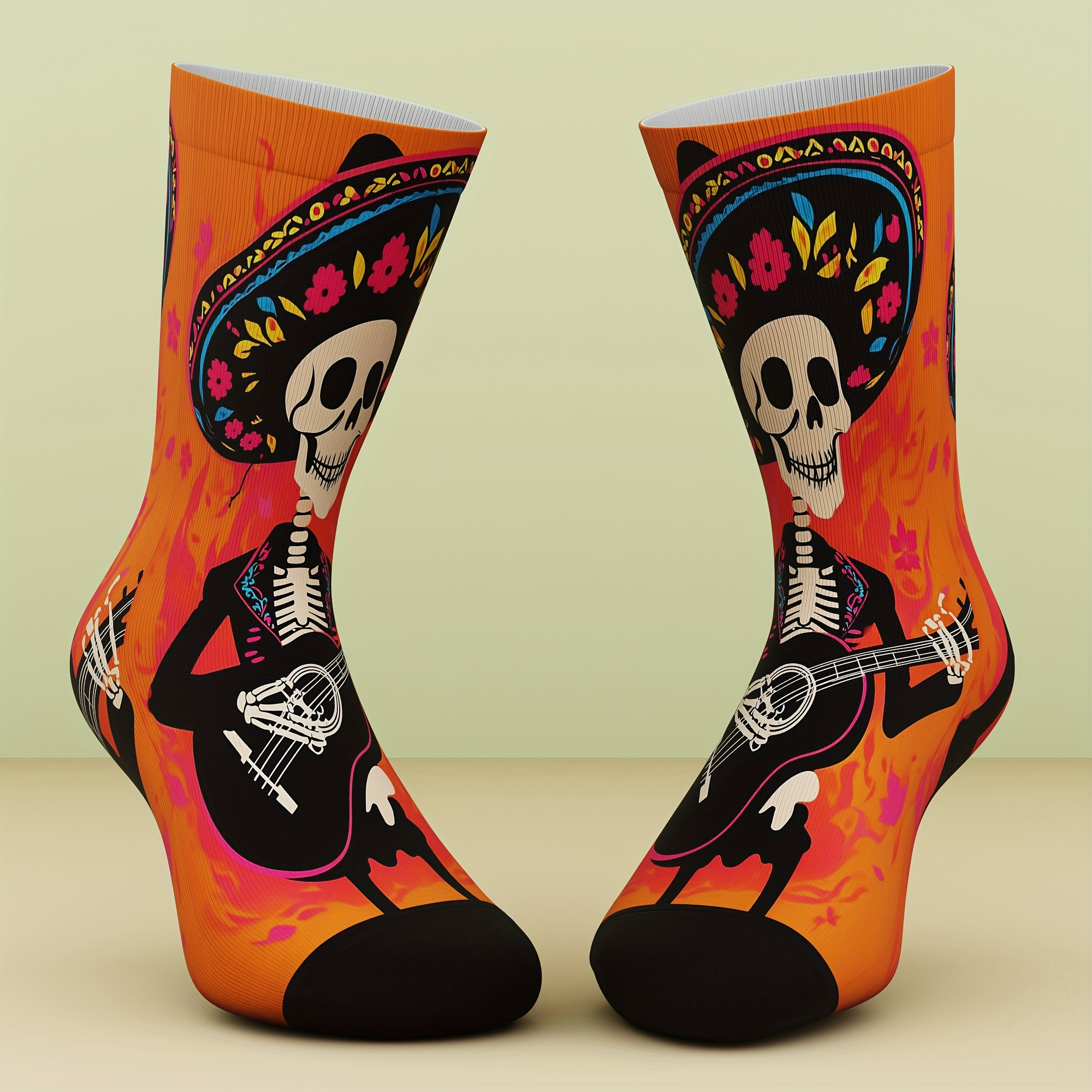TEMU Un conjunto de calcetines unisex con diseños y llamativos, elegantes, cómodos y transpirables, perfectos para actividades al aire libre y uso