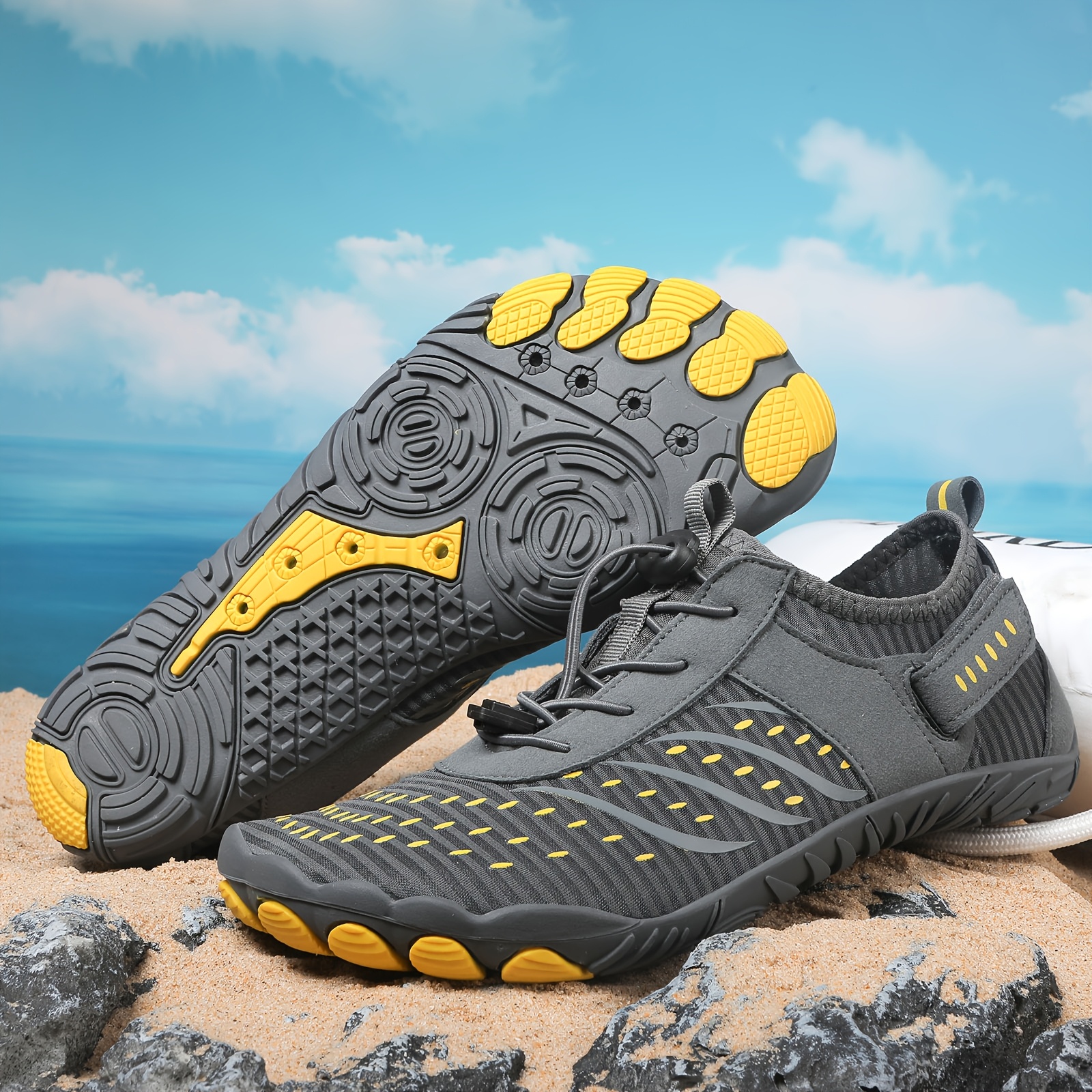 Outdoor Quick-Dry Soft-Soled Beach Shoes, Breathable Toe-Post Design