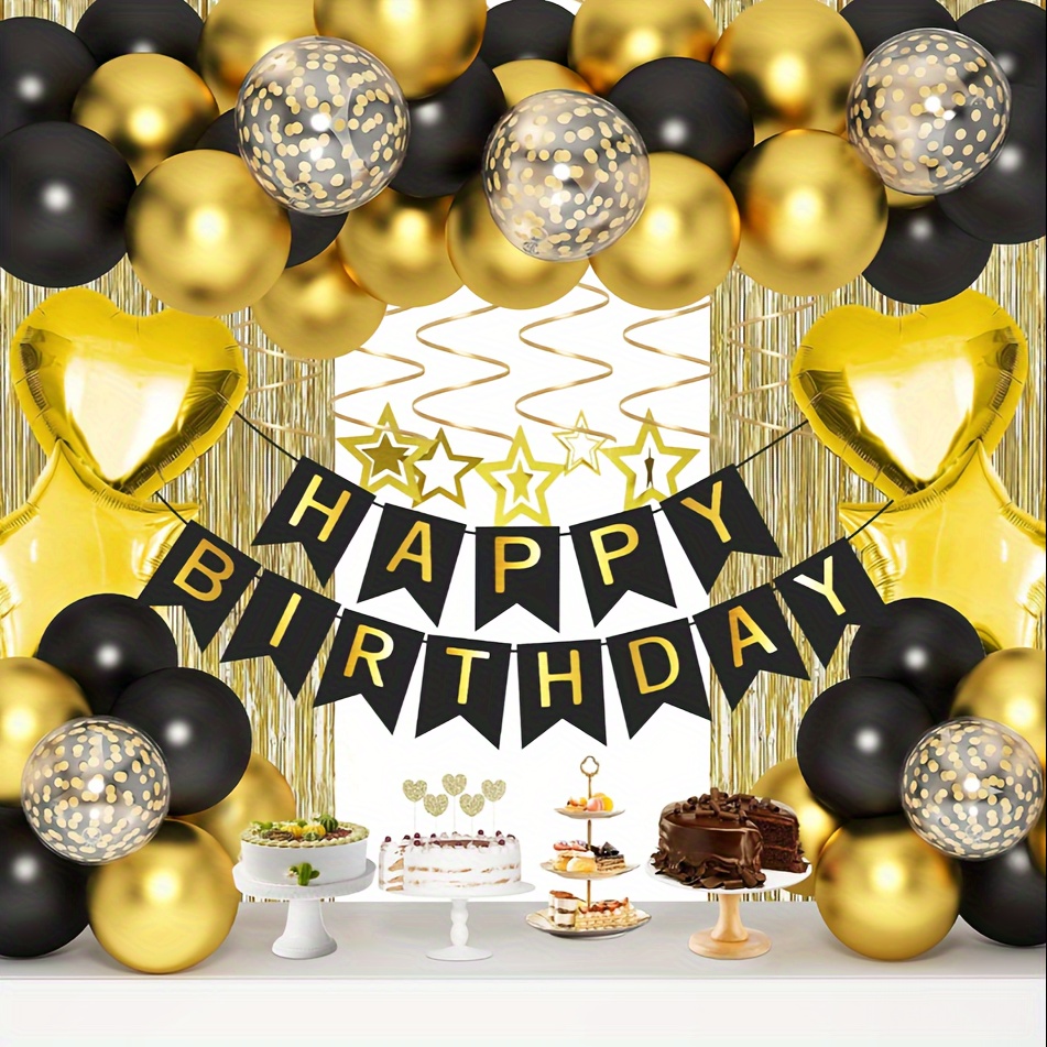 

Black And Set, Balloon Chain Arch, Birthday Party, Birthday Decorations.