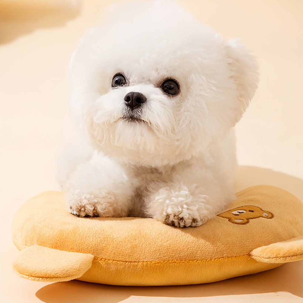 U-Shaped Pet Pillow for Dogs, Soft Plush Neck Support Cushion, Featuring Cartoon Rabbit, Bear, And Avocado Designs, Comfortable Bed Pillow for Fall And Winter, Aids in Alleviating Cervical Pressure
