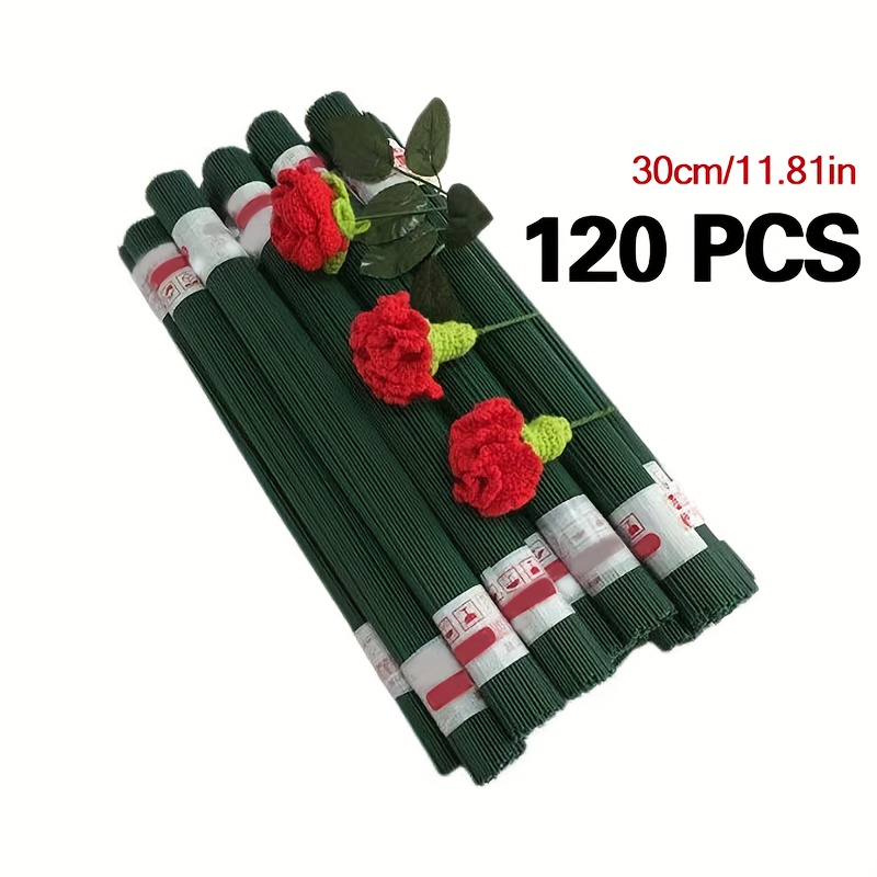120 парчиња 30cm/11.81in вештачки цветни стебла, метални флорални штипки за diy занаети, домашен декор, маса за приказ - идеални за божиќ, ноќ на вештерките, велигден, денот на благодарноста Детали за производот 1