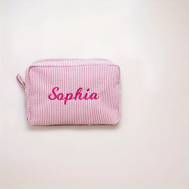 Borsa Cosmetici Personalizzabile - Con Cerniera, Aggiungi Testo O Foto, Organizer Capiente, Regalo Ideale - Foto 8