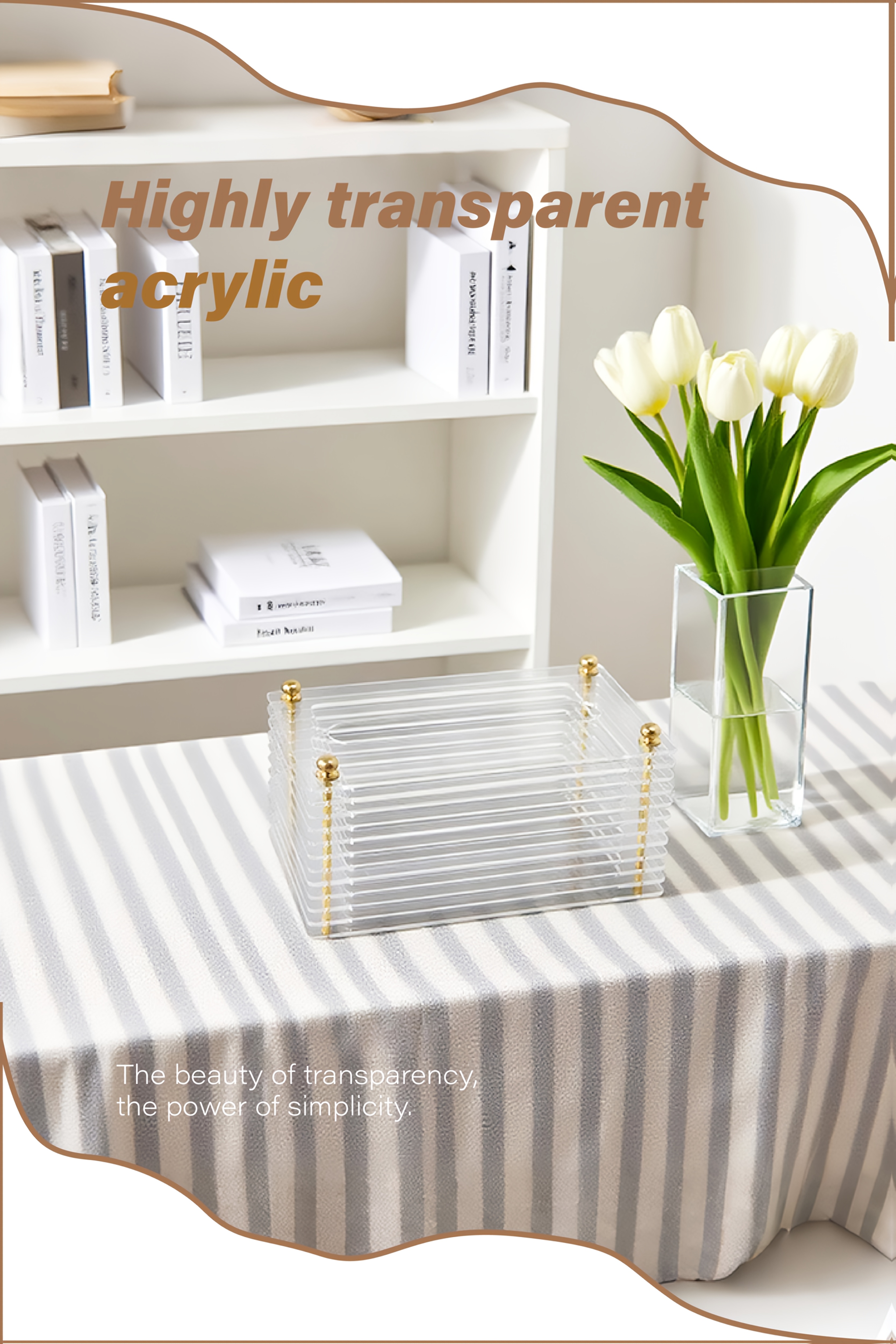 square clear acrylic tissue box box covers rectangular bathroom facial napkin box holders table clear dryer sheet dispenser for bathroom kitchen and cars Product details 1