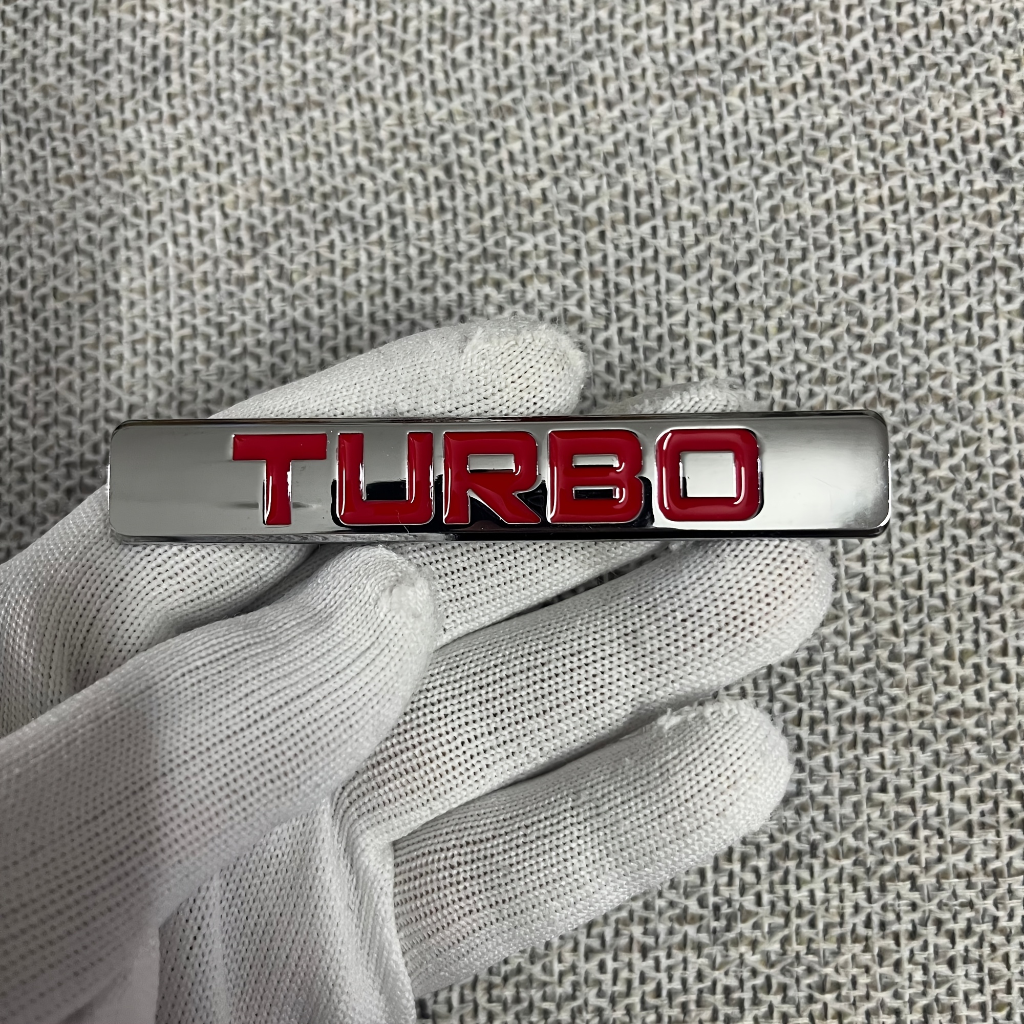 TEMU 1pc Metal Turbocharged Badge - Car Emblem Suitable For Hood, Trunk & Side Panel - Durable Metal Vehicle Sticker With - Compatible For Multi-car