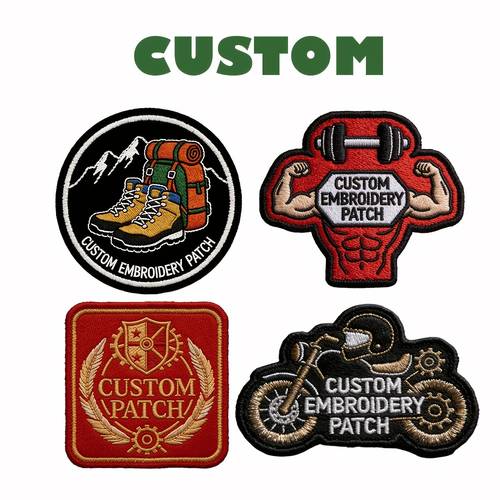 customized embroidered patches personalized motorcycle club badges custom logo patches for jackets vests uniforms workwear 3 5 inches