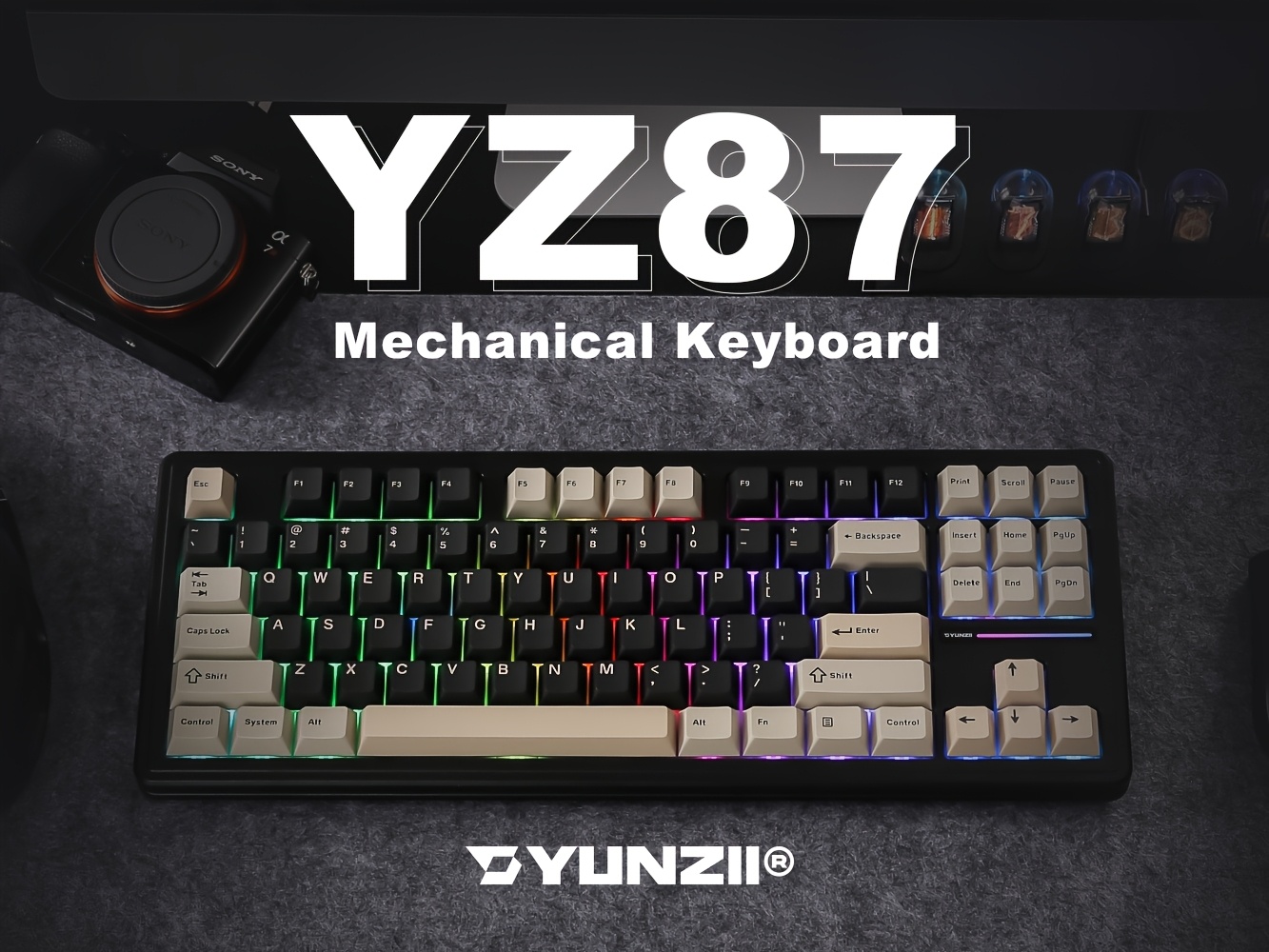 yz87 black 75 gasket mechanical keyboard tkl wireless - Temu