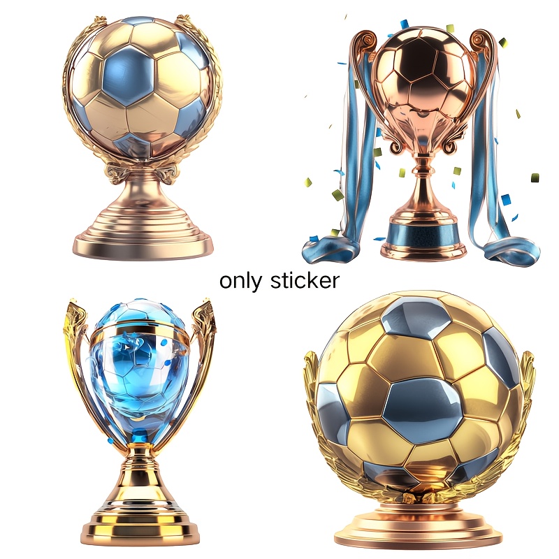 

Only Stickers, Football Trophy Pattern Stickers, High Film Double-sided Printing Color White Stickers, Stickers, Blocking Stickers, Motorcycle Stickers, Car Bumper Stickers, Body Decoration Stickers