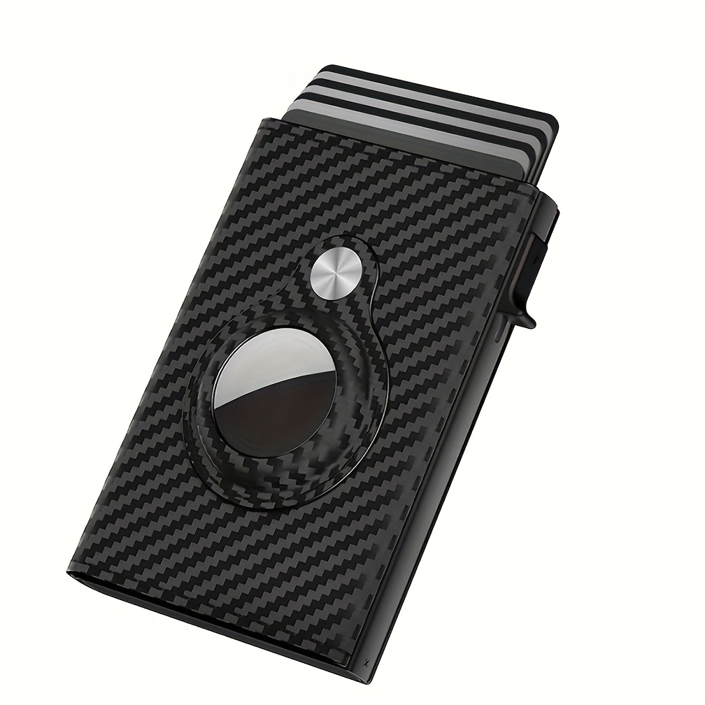 TEMU Men's Versatile -up Wallet That Blocks Rfid , Designed For Air Tag With A Structure And Storage, Featuring A Sleek Front , Id Window Slots, Cash