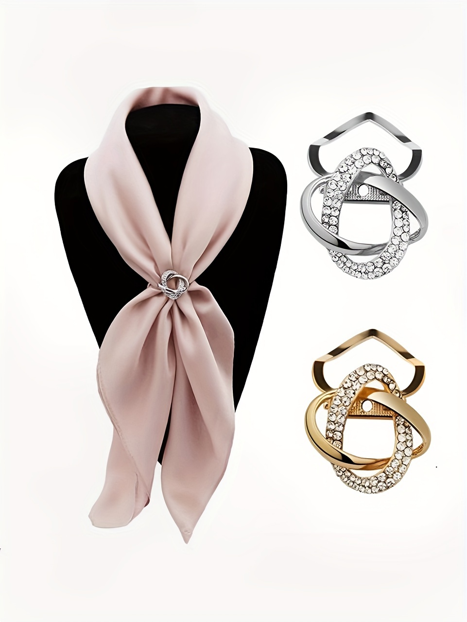 2 pieces of   scarf clips simple shawl clips brooches coat horn buttons suitable for decoration details 4