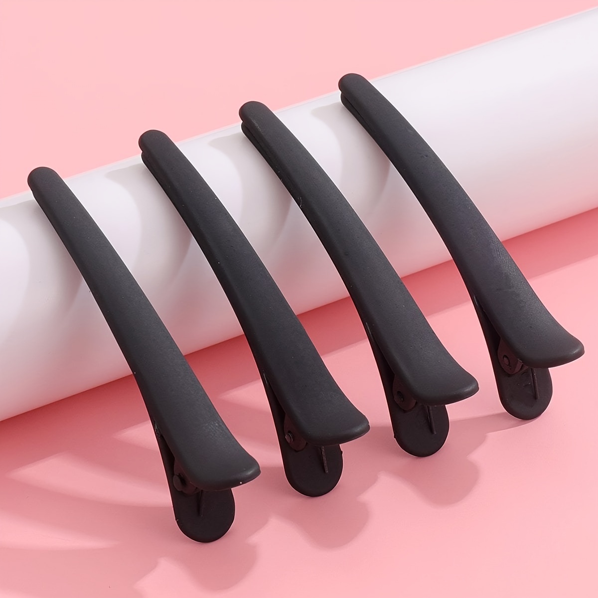 4pcs Matte End Sectioning Duckbill Hair Clips With Positioning Function