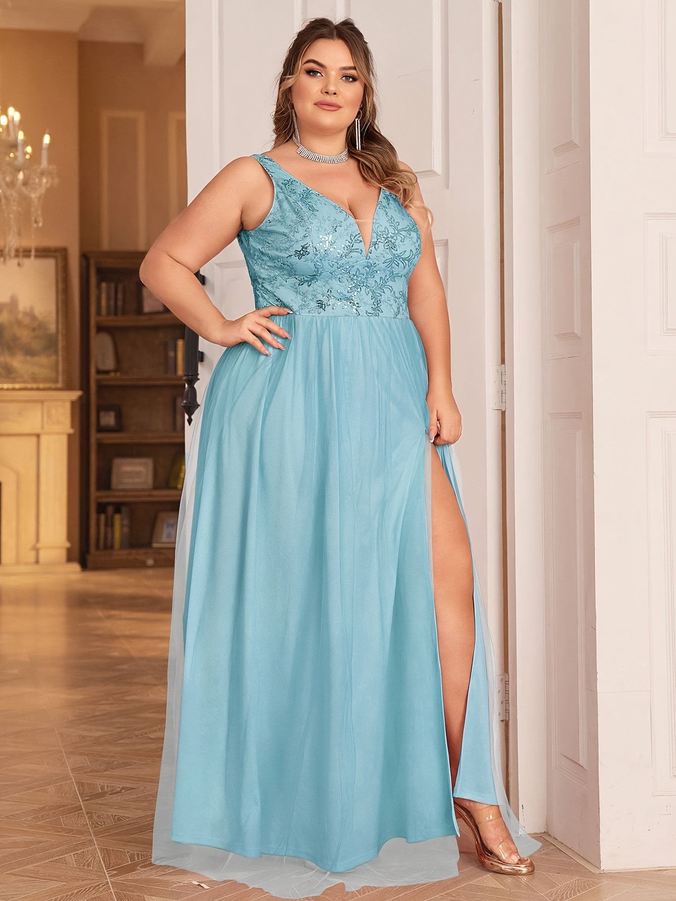 women's tall formal dresses Long Formal Dress t213 by Ladivine Champagne Gold / XLarge