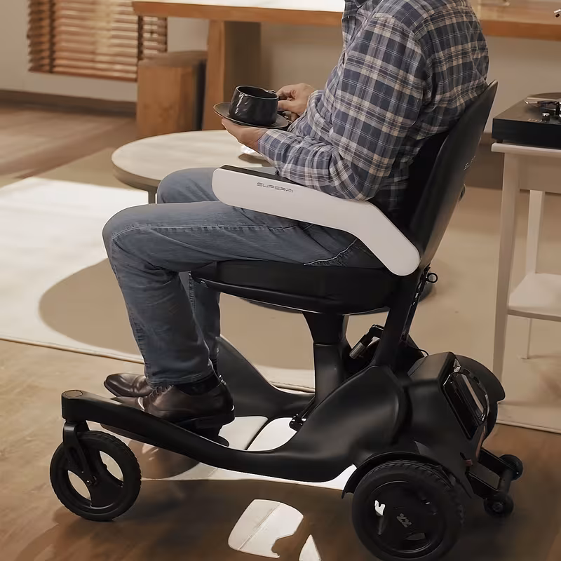 fiber smart electric wheelchair & scooter, 4-wheel travel scooter with 20ah lithium battery, , setup, lightweight foldable for in car trunk Product details 5