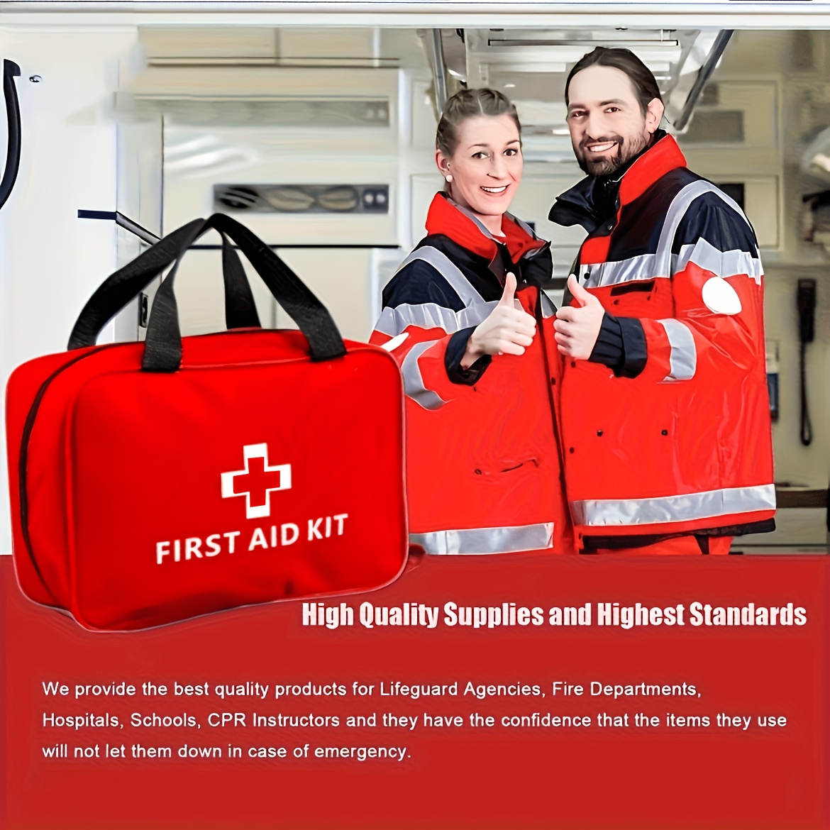 152pcs first aid kit premium waterproof compact trauma kits for any emergencies ideal for home travel outdoor camping hiking boating red Product details 5