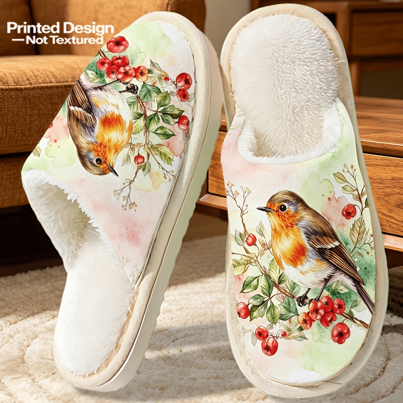 TEMU Printed Design Non-textured New Arrival 2026 Women's Indoor Slippers Bedroom Slippers With Lightweight Casual Printed House Shoes Gift , Women