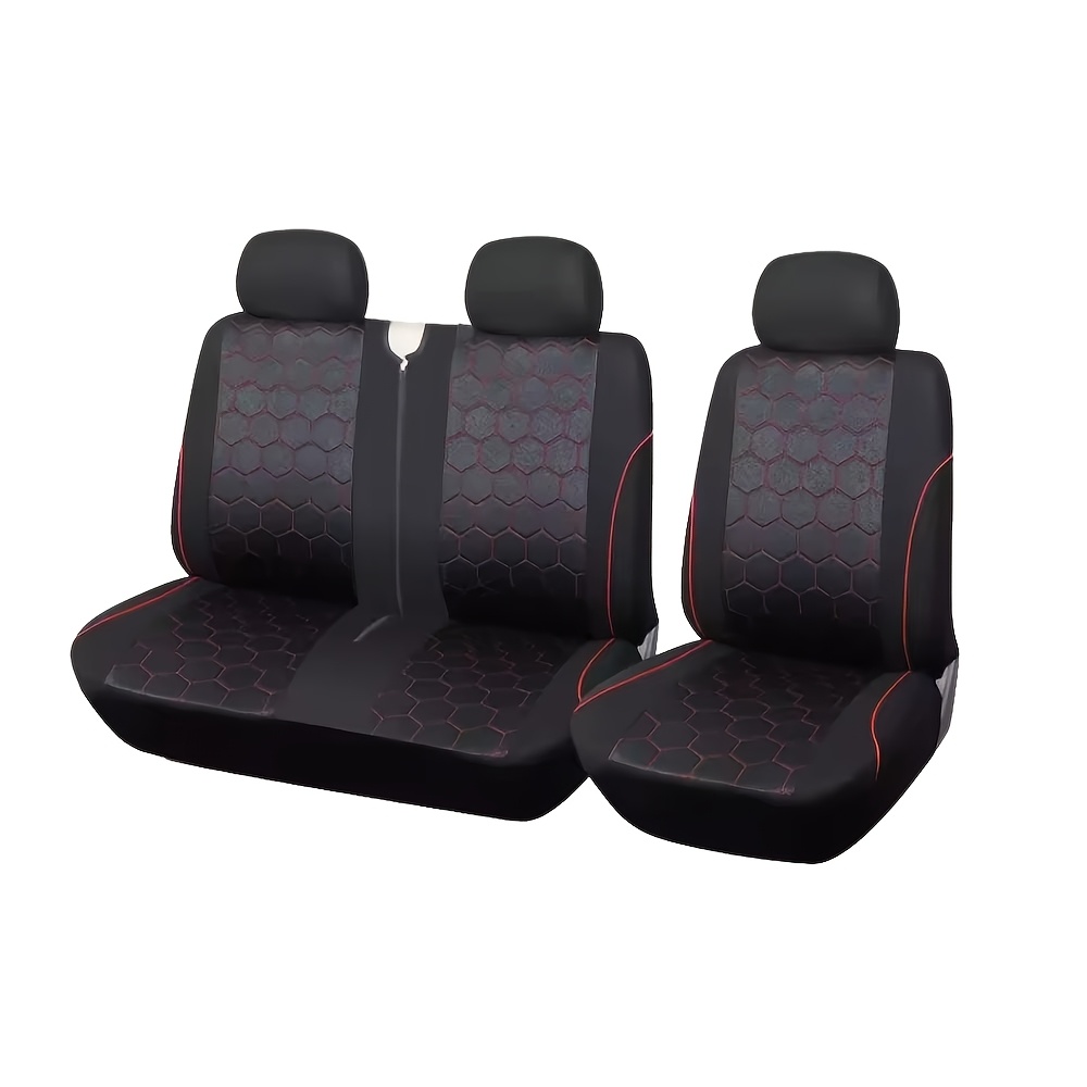TEMU 2 1 Football Style Car Seat Covers Honeycomb Automotive Seat Covers Fit Cars Trucks And Suvs Black Interior Covers For Men Women