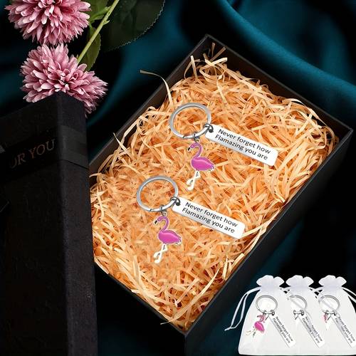 20pcs personalized laser engravable stainless steel keychains bulk order text name logo 24 hour shipping bulk discounted rates for corporate events party favors personalized gifts flamingo more durable izable