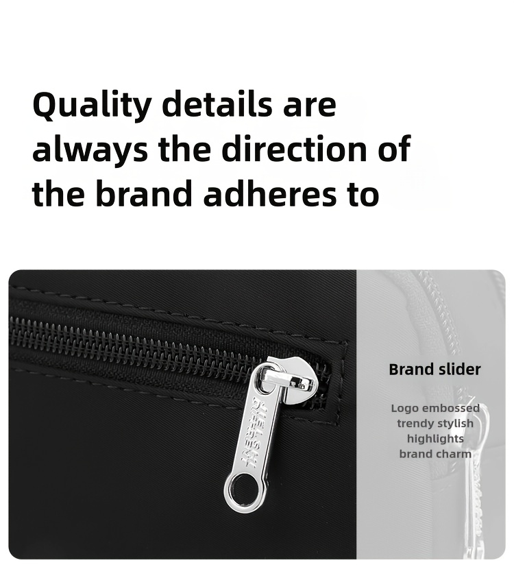 womens nylon crossbody bag with zipper closure minimalist oxford cloth small shoulder purse suitable for Product details 12
