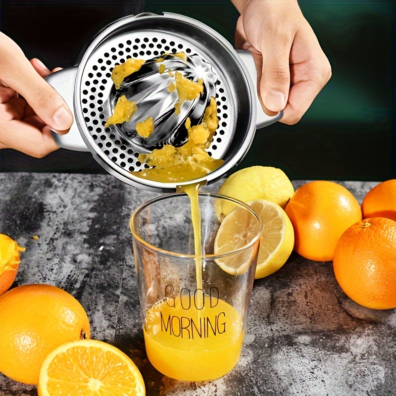 Stainless Steel Manual Citrus Juicer With Pour Spout - Easy-to-use ...