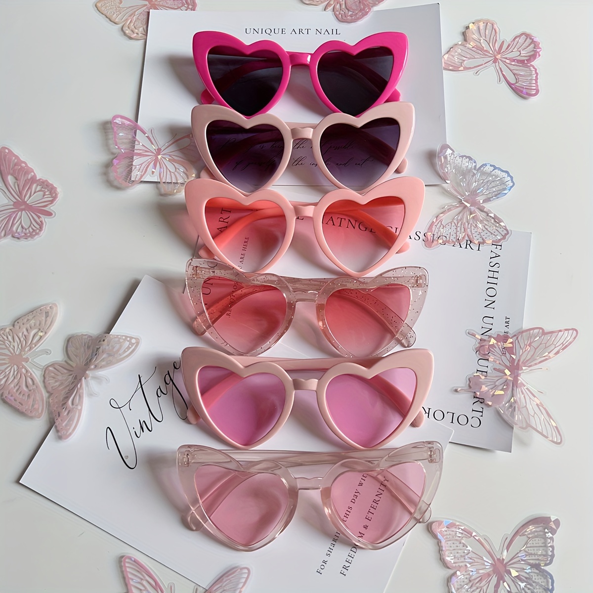 

6pcs -shaped Fashion Glasses For Women - Beach Weddings, Birthday Parties & Photo Booths