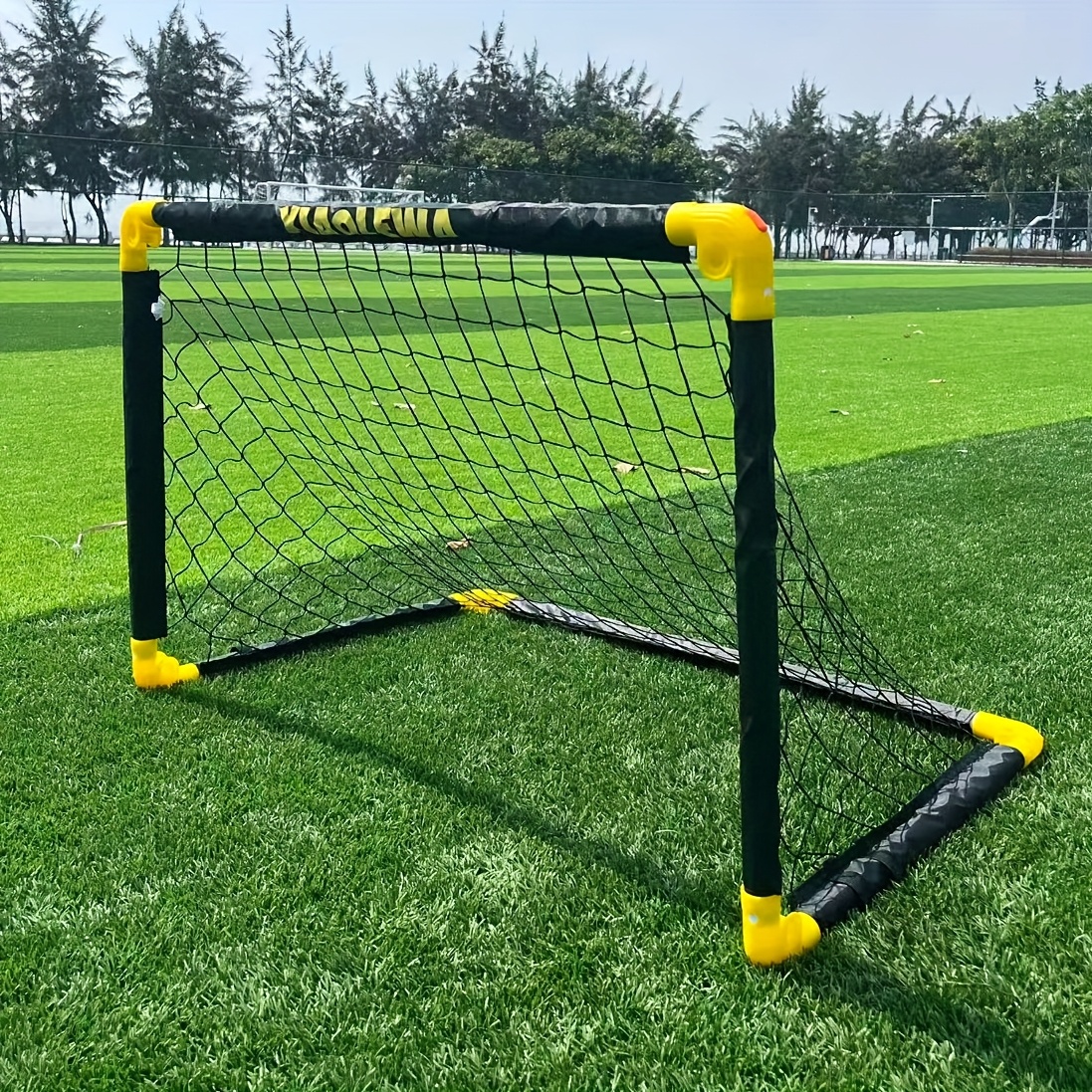 ★送料無料★折りたたみ式サッカーゴール 122cm×76cmイエロー×ブラック 折りたたみサッカーゴール | temu Temu Japan