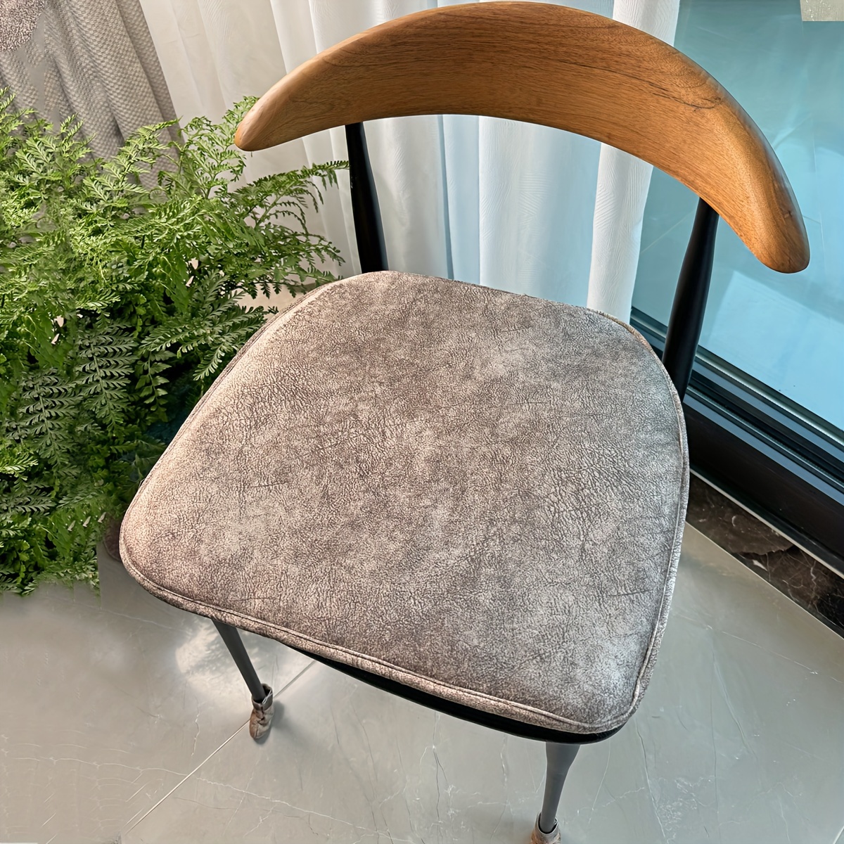 Image of Chair Cushion Ties For Dining Chairs Horseshoe Chair Cushion Anti-slip Chair Cushion Kitchen Chair Pad And Dining Seat Cushion