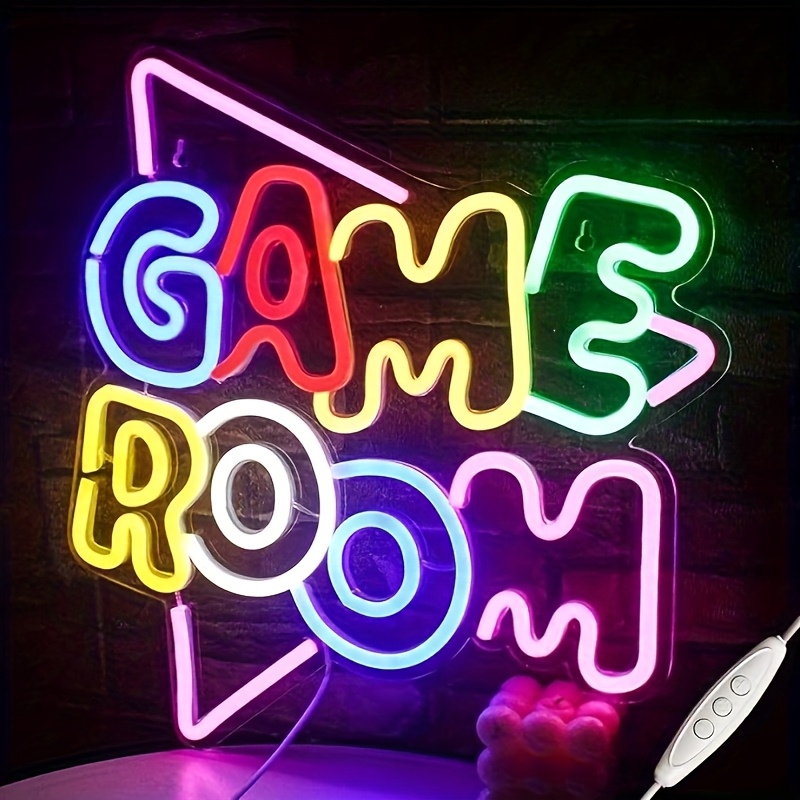 TEMU 1pc Game Room Cocktail Neon Signs For Wall Decor, Neon Lights For Bar Led Signs, For Man Cave, Birthday Party Gift Led Art Wall Decorative, 5v