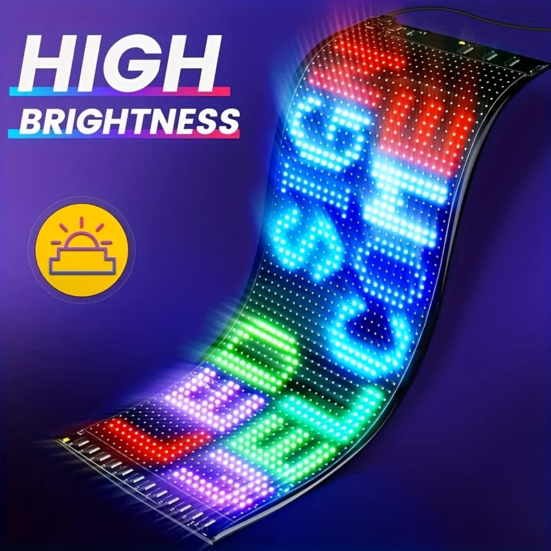 RGB LED Double Row Programmable Scrolling Flexible Display