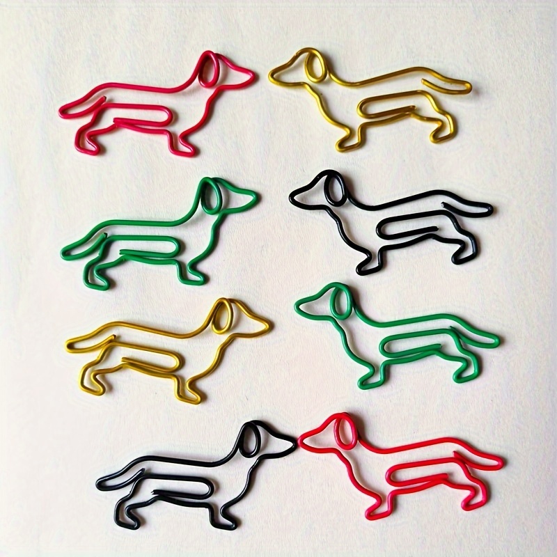 

30-piece Colorful Dachshund Dog Shaped Paper Clips, Creative Stationery Binder Clips For Office And School Supplies Dog Paper Clips Doodle Dog Items