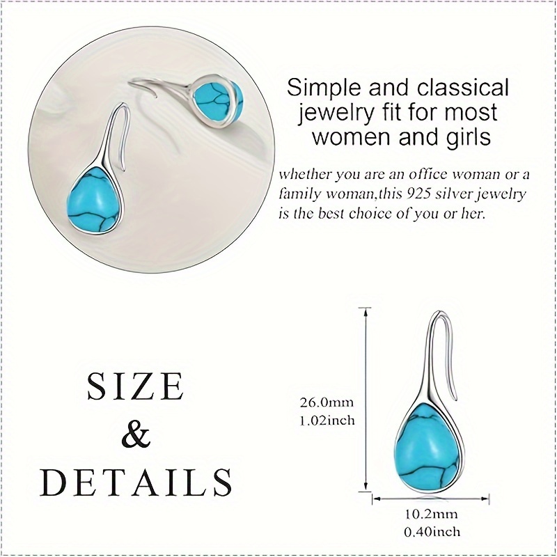 Hypoallergenic Turquoise Dangle Earrings