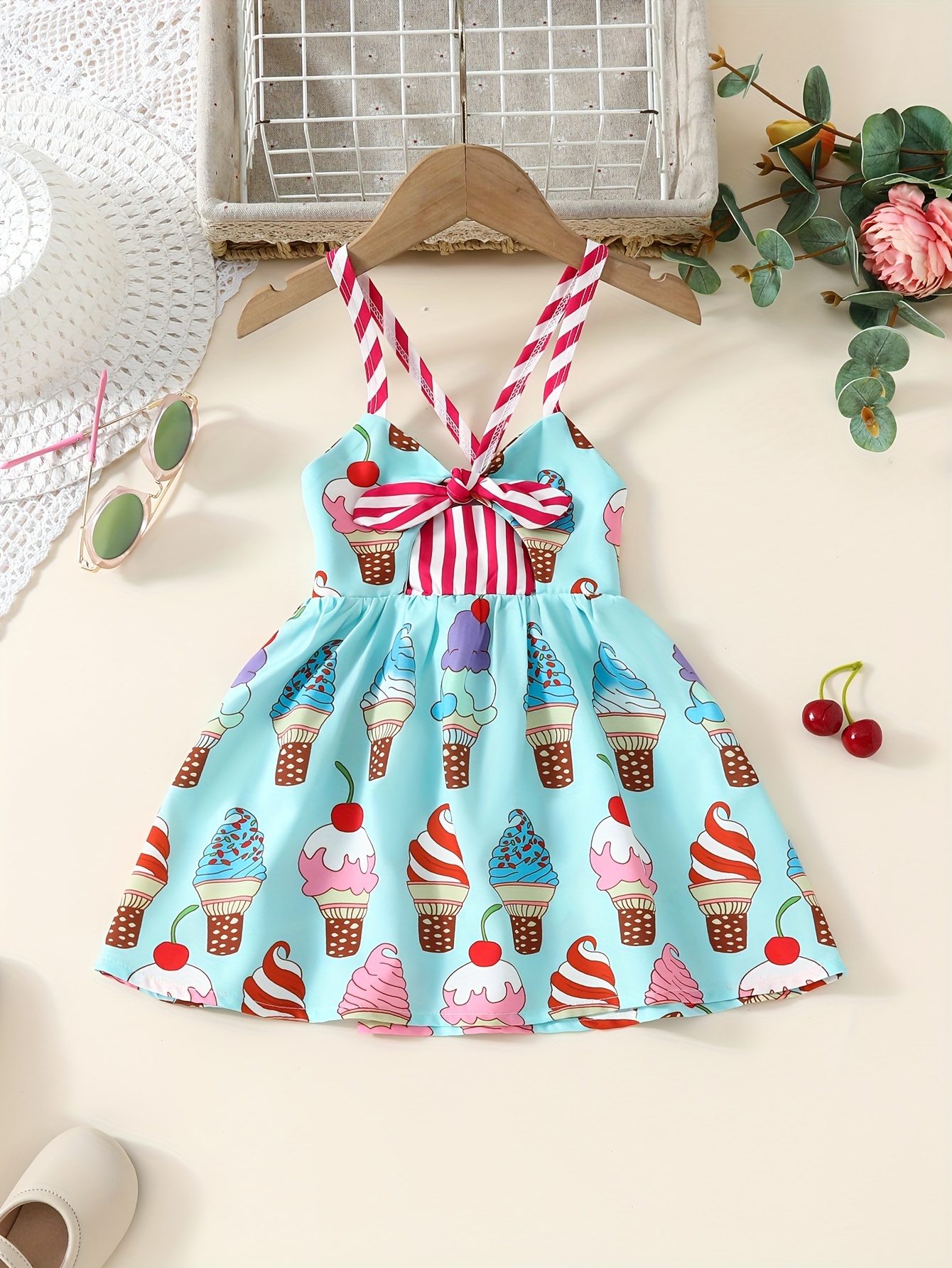baby girl cream casual cute slip dress - Temu Morocco