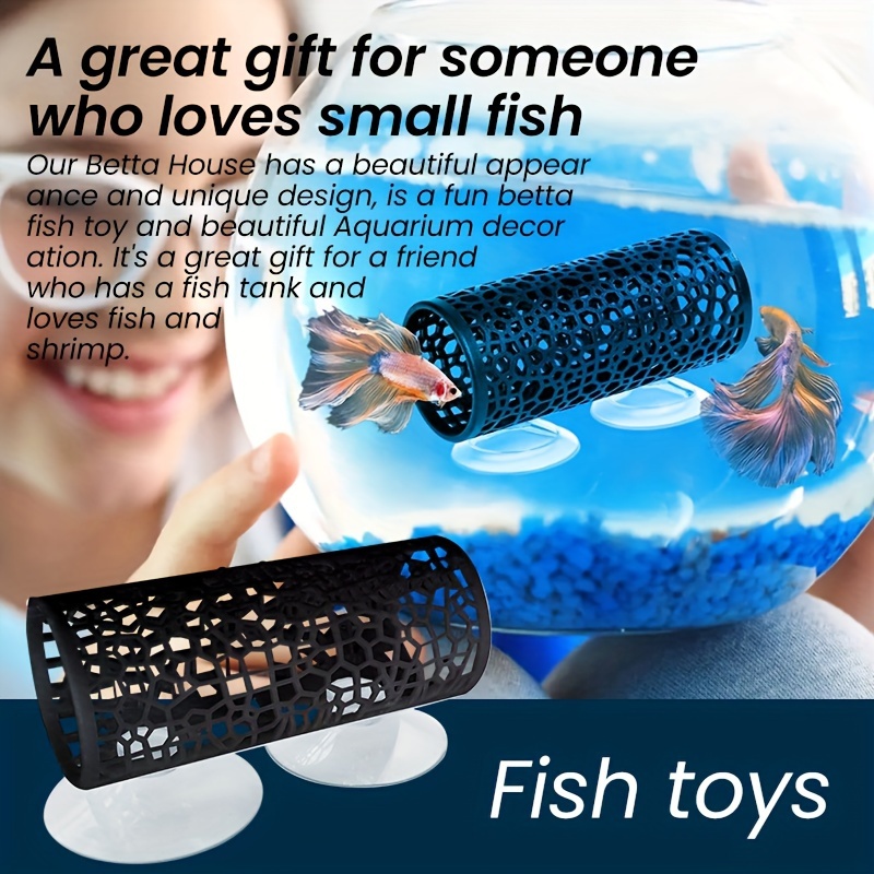 

1pc Tunnel Fish Fish Plastic With Suction Cup Aquarium Decoration