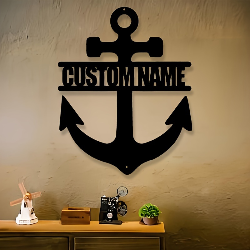 

Custom Name Metal Anchor Wall Art: Personalized Decorative Home Accent