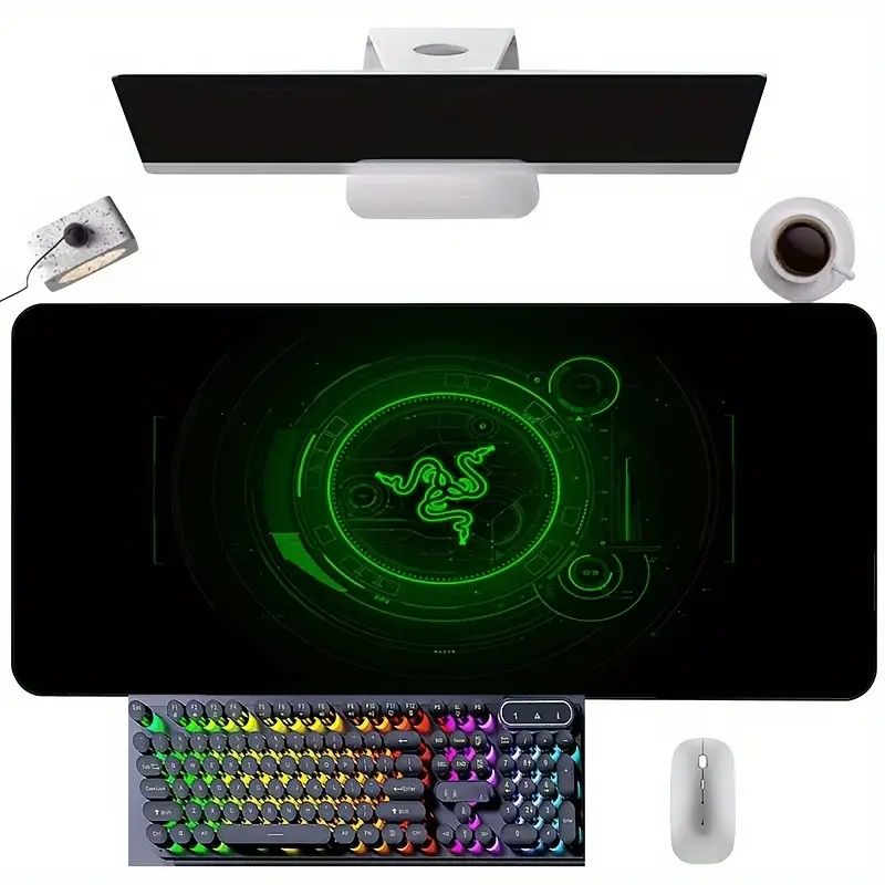 SIDORENKO Desk Pad In Pelle PU 60x35cm - Grigio - Sottomano Con Bordi - Foto 5