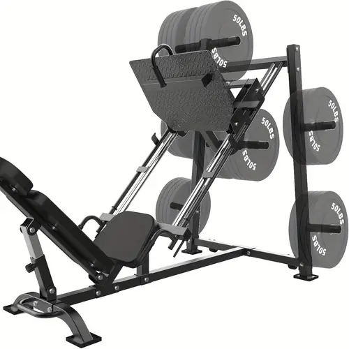 leg press machine with calf block adjustable leg press machines for home gym squat machine with barbell plate heavy duty workout equipment for full lower body workout
