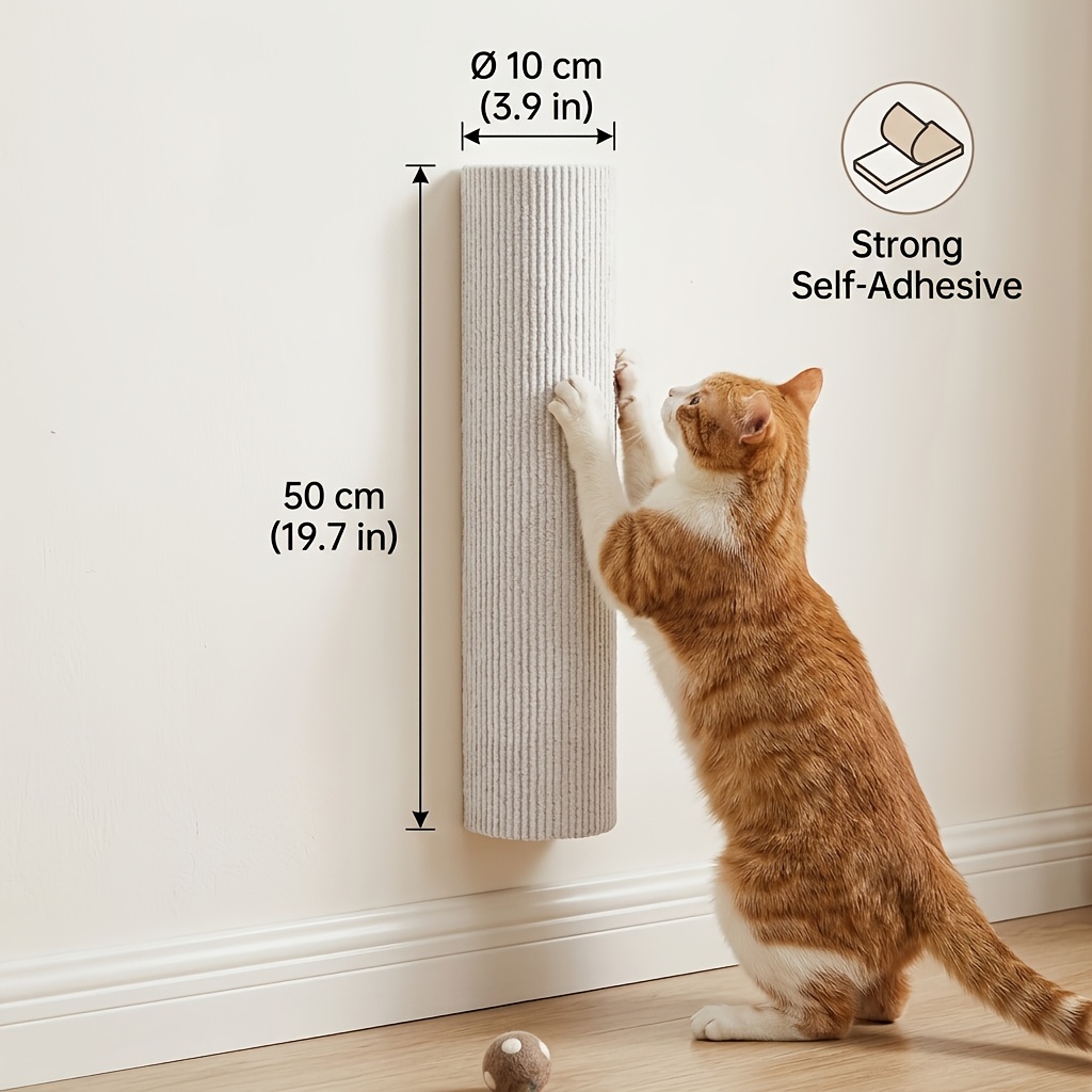TEMU Cat Scratching Post, Replica Of High-end Luxury Texture, Upgraded With High- Strong Glue Backing, Pet Toy, Suitable For Cats' Indoor Claw