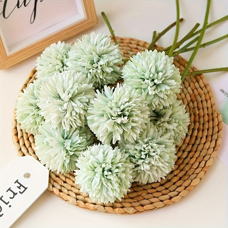 E-shop 20 Stück Künstliche Chrysanthemen-Blumensträuße – Realistische Kunstblumen mit Blütenknospen, Ganzjahres-Tischdekoration für Hochzeit, Zuhause,