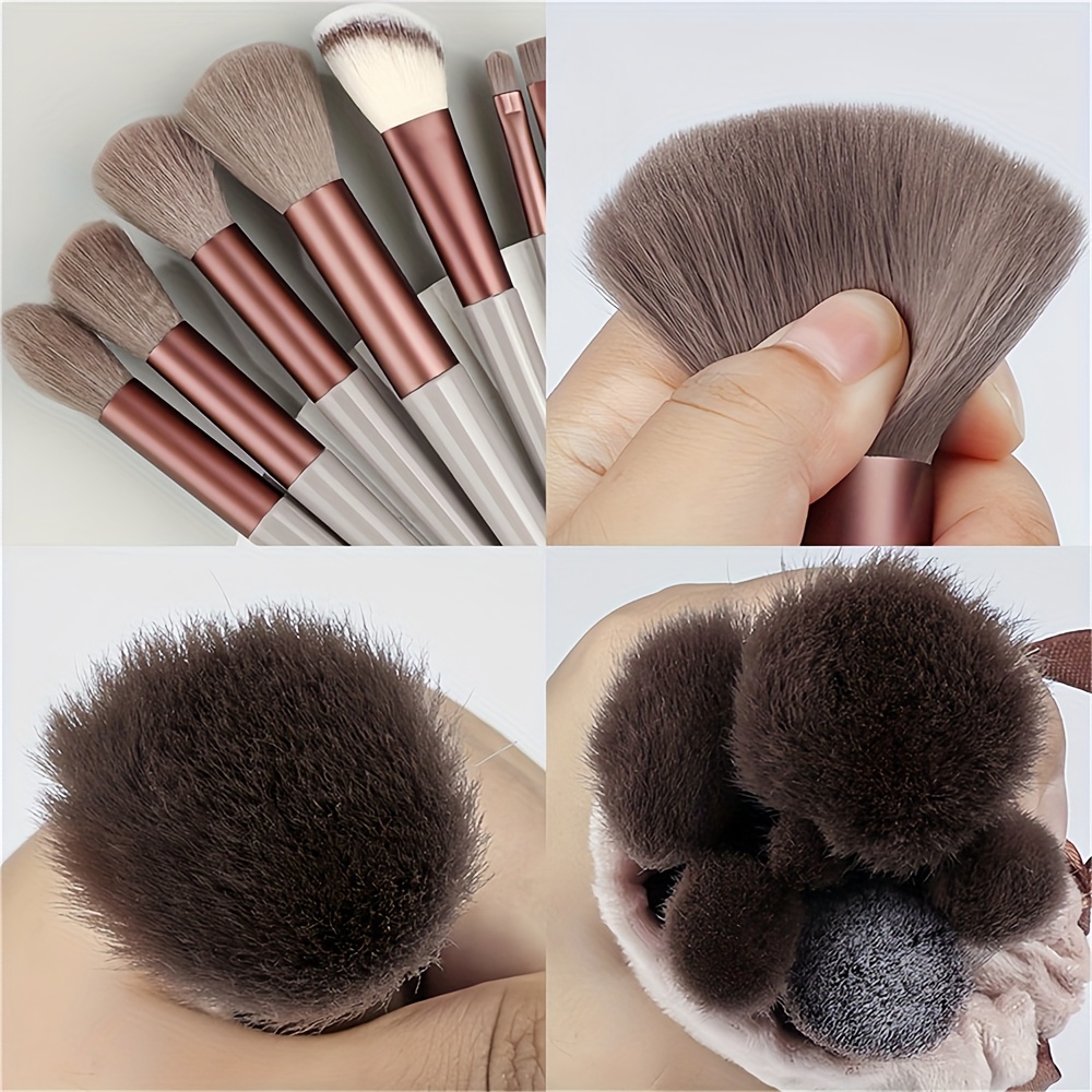 Conjunto profesional de brochas cosméticas para maquillaje - 8/9/15 piezas, que incluye herramientas suaves y esponjosas para difuminar base, polvo, sombra de ojos, esponjas de maquillaje y toalla de lavado para una aplicación amigable para viajar, regalos de cumpleaños, regalos del Día de la Madre