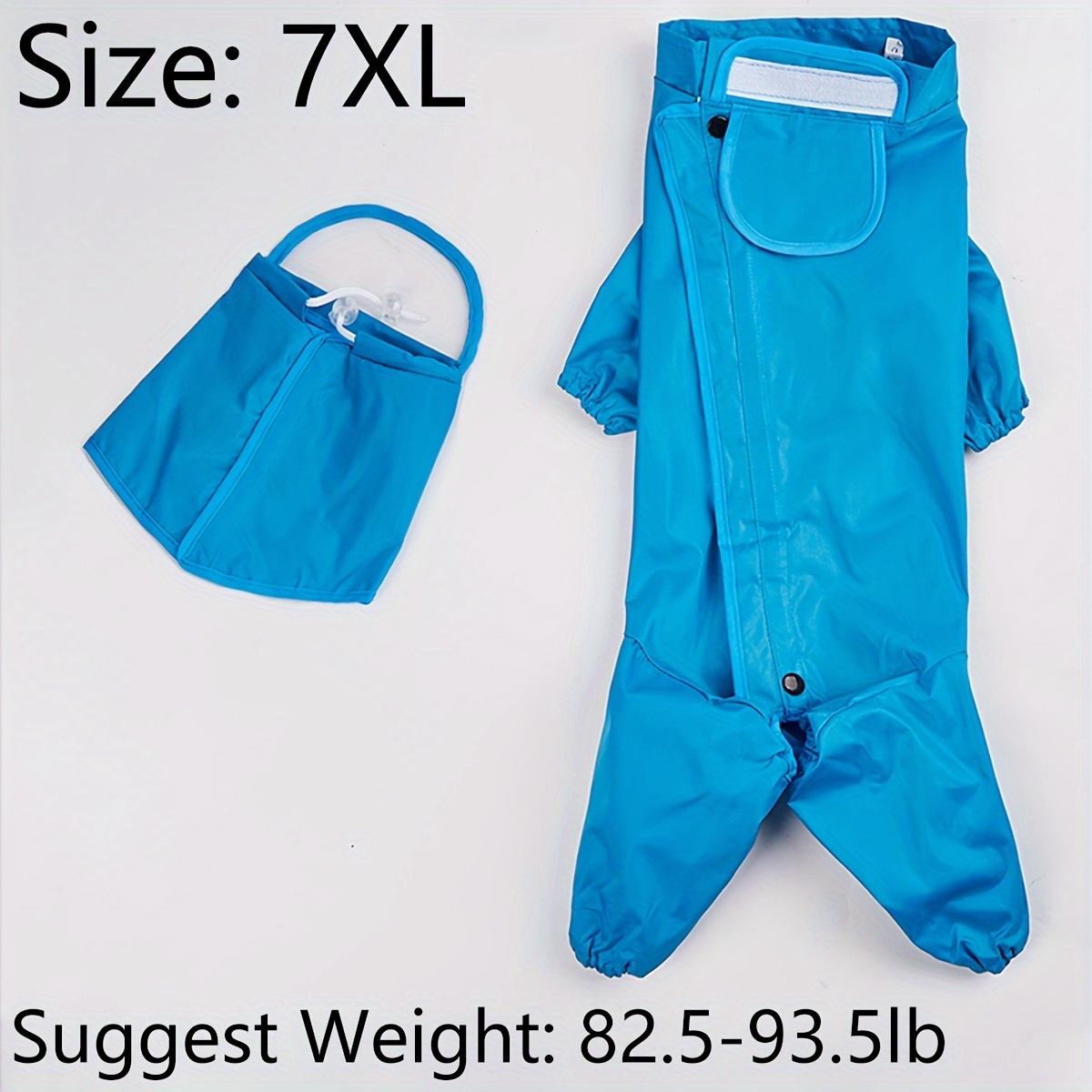 Blue Large Dog Coverage Raincoat - 1pc