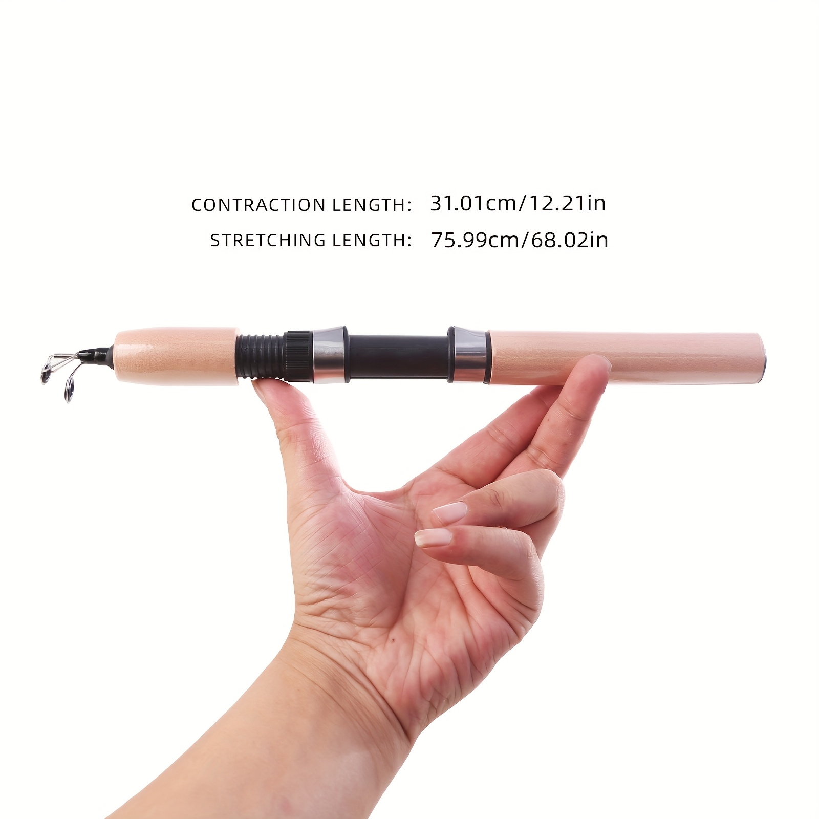 TEMU Lure Rod Ice Fishing Rod Shrimp Rod Short Fishing Rod Mini Winter Fishing Rod Telescopic Sea Rod Fishing Gear Supplies Ice Fishing Equipment