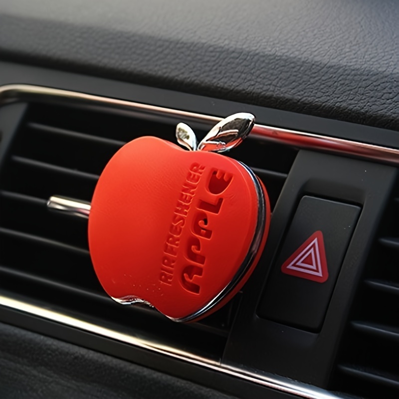 1 Pink Apple-Shaped Car Air Freshener with Floral Scent - Decorative Vent Clip Design, Includes Fragrance Insert, Ideal for Vehicle Interior Accessories, Vehicle Interior Scent|Apple Shaped Design|Durable Air Freshener