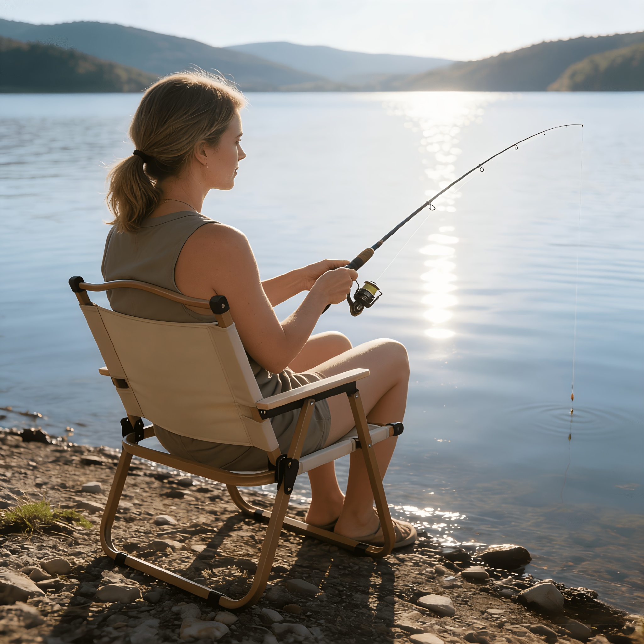 Kermit Chair - Thickened Steel Pipe, Anti-Slip Mat at The Bottom for Stability, 600D Oxford Cloth for Sturdiness And Wear Resistance, Foldable for Easy Carrying, Very Suitable for Camping, Tailgate Parties, Bonfires, Terraces