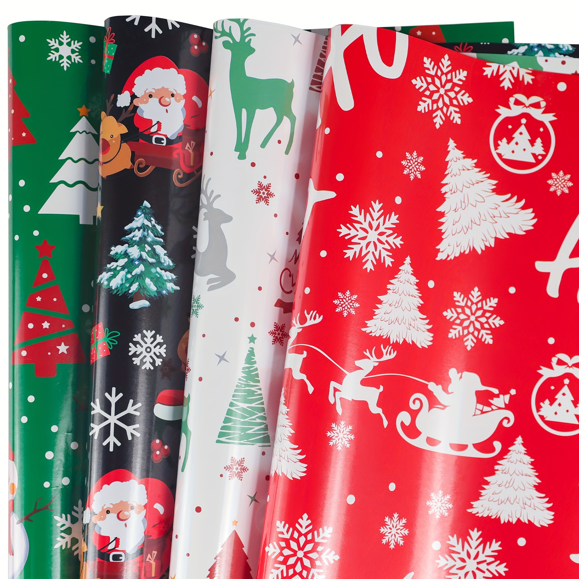 

16 Sheets Of Christmas Wrapping Paper, 27.6 X 20 Inches, For Christmas Gifts And New Year's Holidays, Decorations And Diy - Flat, In !