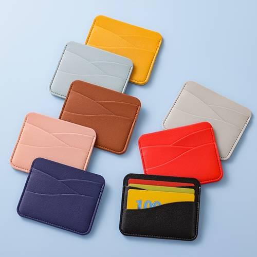 unisex multi holder wallet id case pu material multifunctional billfold card case 3pcs card slots and 1pc multifunctional bill card slot