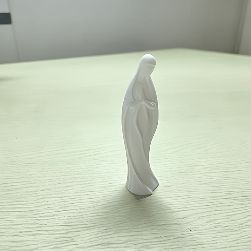 TEMU 1pc - 3d Printed Mary Statue For Altar, Tabletop Decoration, Religious Sculpture, Suitable As Christmas And Easter Gift, Ideal For Placement In