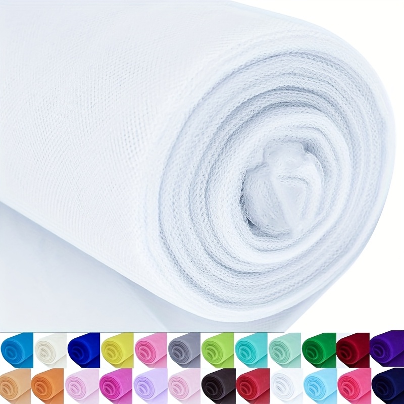 E-shop Weiße Tüllstoffrolle (ohne Spulenbolzen) 137 cm x 36,5 m, Großformat 54" x 40 Yards (120 ft) Tüll für Hochzeits- Partydekoration, Tutu-Rock,