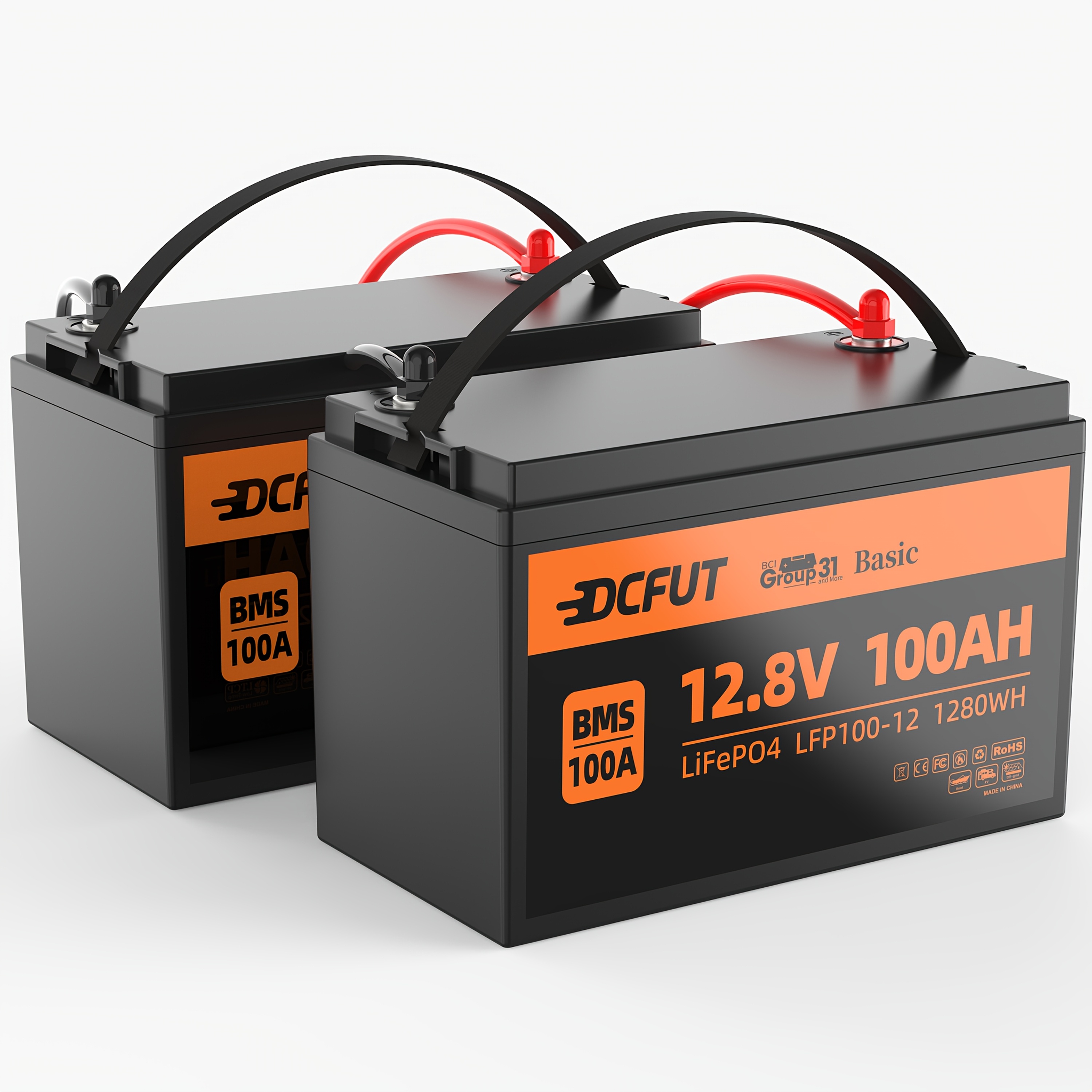 1207 12V 100Ah LiFePO4バッテリー スマートBMS キャンプ dcfut 12 8v 100 lithium battery lifepo4 battery built - Temu