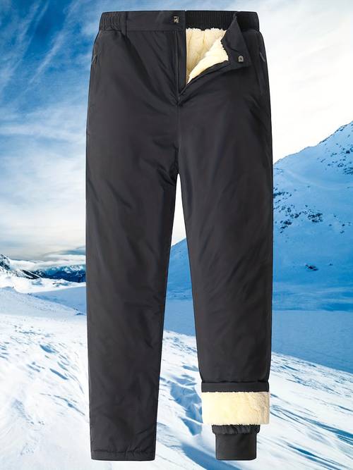 mens fleece lined warm pants
